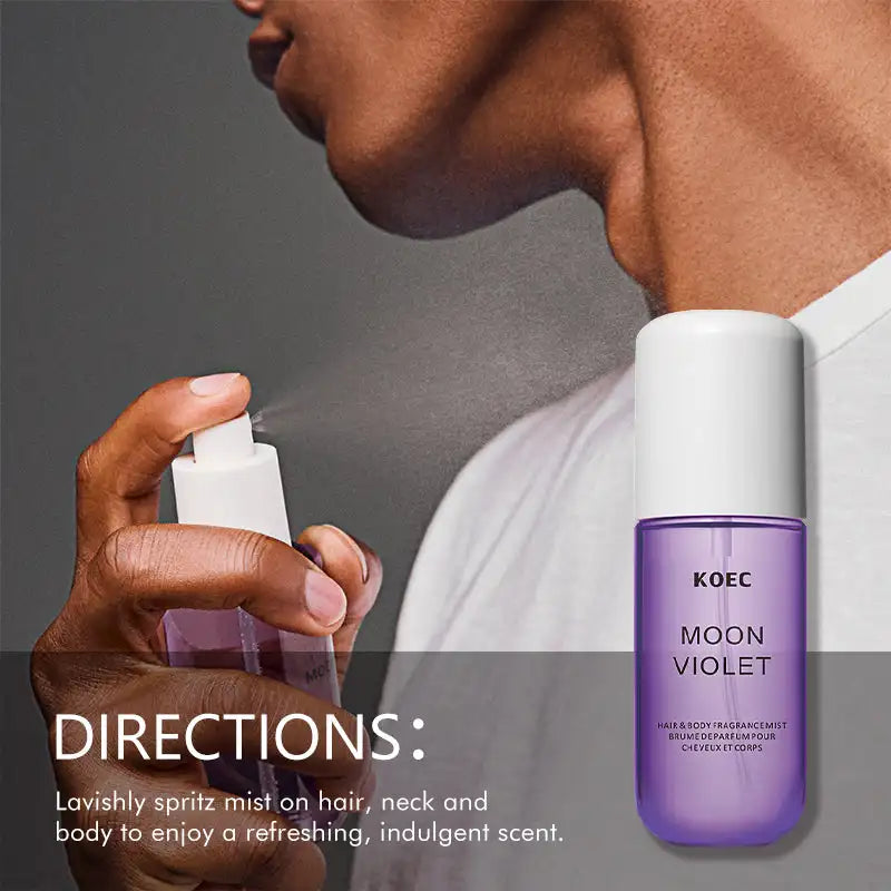 KOEC Moon Violet Hair & Body Fragrance Mist 50ml | Alcohol-Free Floral Perfume