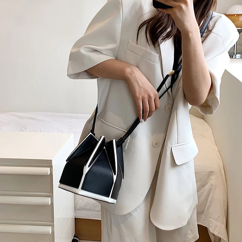 Foldable Bucket Bag – Women's Drawstring Crossbody & Shoulder Bag