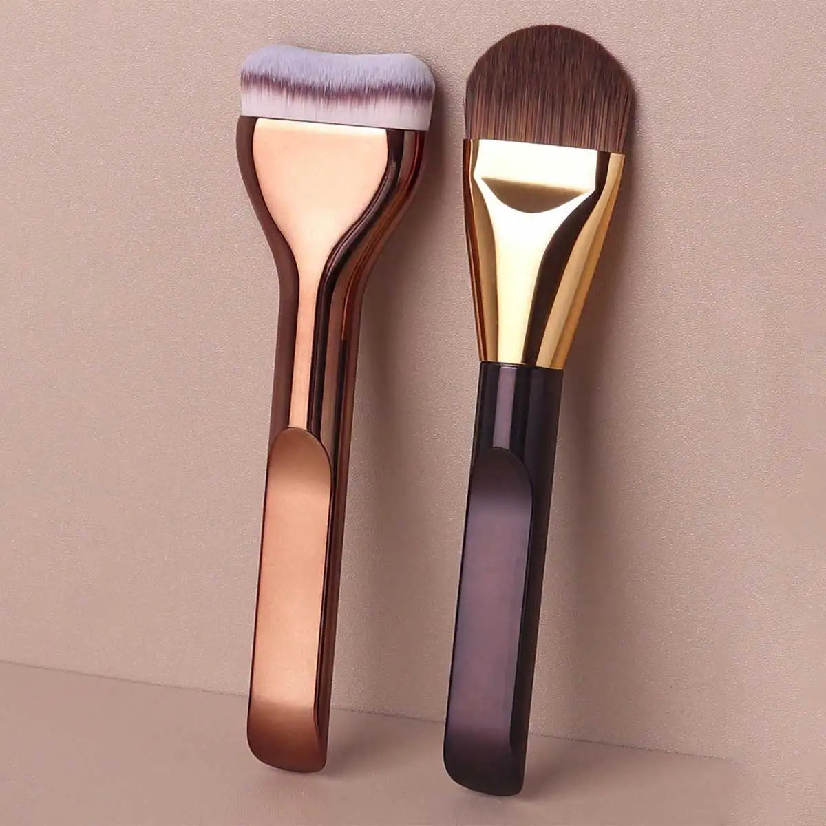 MAANGE 2pcs Foundation Makeup Brushes Set Ultra Thin Top Mask Brush For Liquid Cream Cosmetics Blending Beauty Tool Premium Gift Nanasbeautyholic