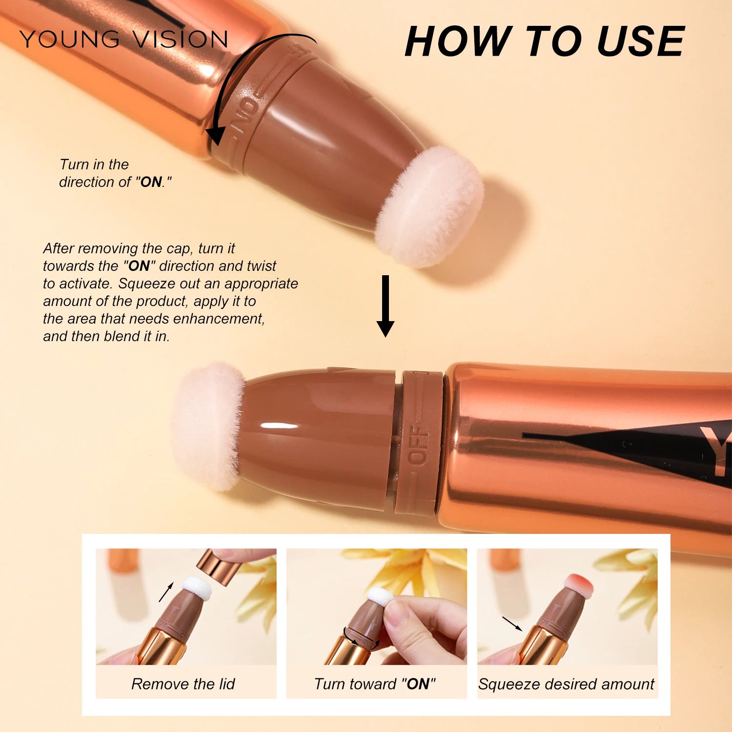 Young Vision 6-Shade Cushion Blush – Skin-Friendly Highlighter & Blush Stick