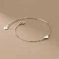 925 Sterling Silver Heart Bracelet | 5A CZ Link Chain | Y2K Gothic Aesthetic | Women's Fine Jewelry
