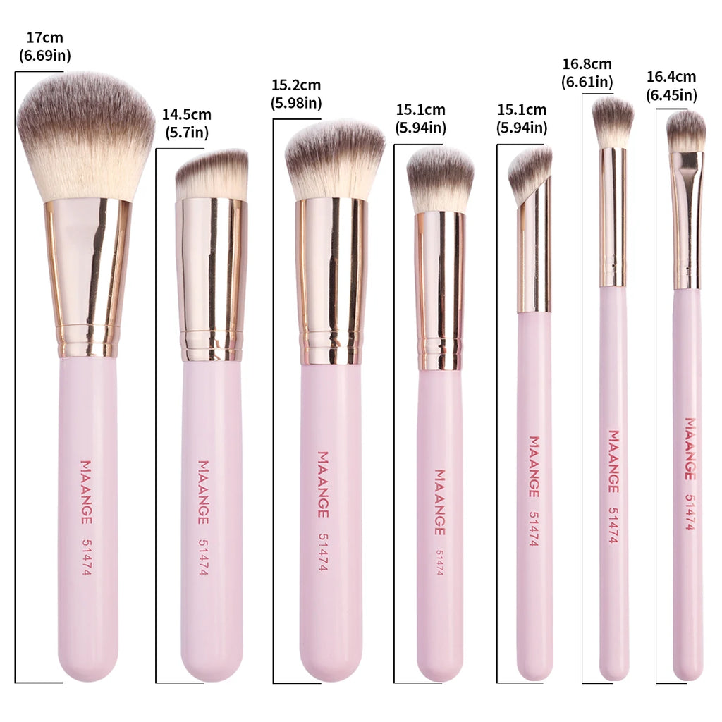 MAANGE 7-Piece Professional Makeup Brush Set