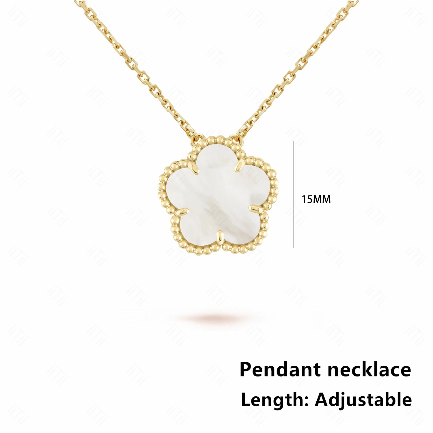 Lucky Clover Natural Mother of Pearl Bracelet & Necklace – Gold & Silver