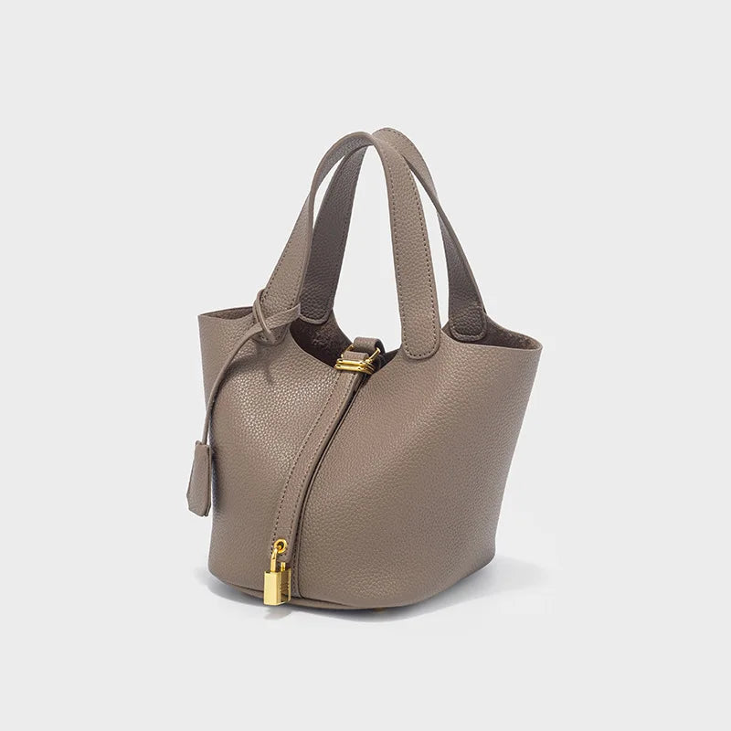 Faux Leather Bucket Bag – Chic & Versatile Women's Handbag