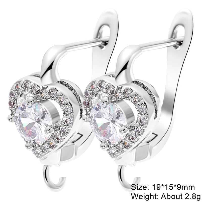 18K Gold Plated Zircon Earring Hooks for DIY Jewelry Making – Leverback Ear Wire Findings