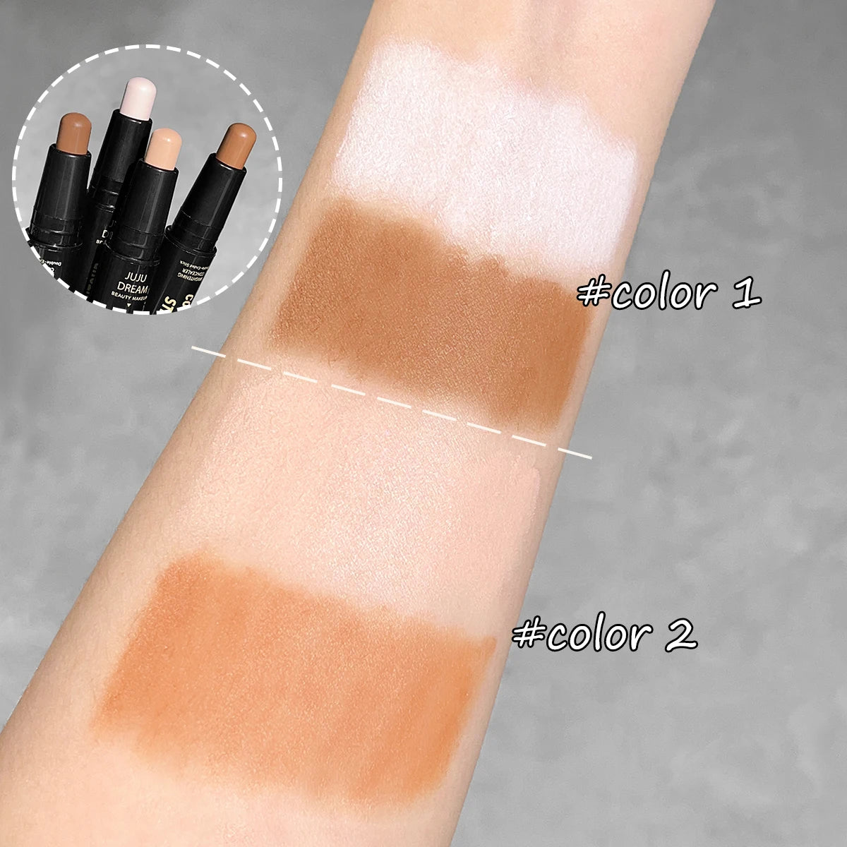 Double-Ended Contour & Highlighter Stick – 3D Face Sculpting, Nose Shadow & Brightening Bronzer