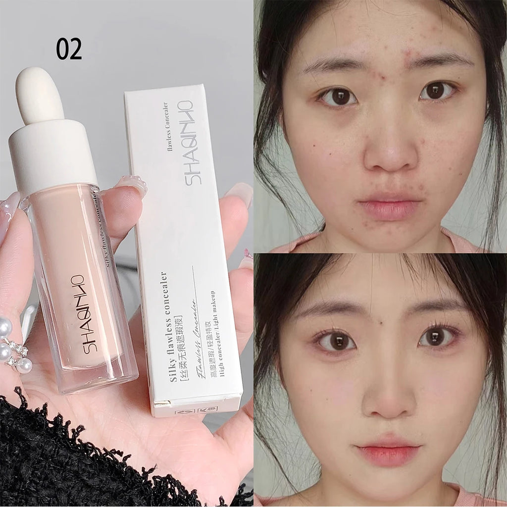 Silky Concealer Cream – Full Coverage for Acne Marks, Dark Circles & Skin Brightening | 3 Shades