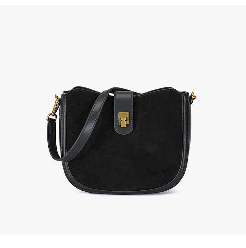 Genuine Cowhide Leather Shoulder Bag – Soft, Structured & Timeless