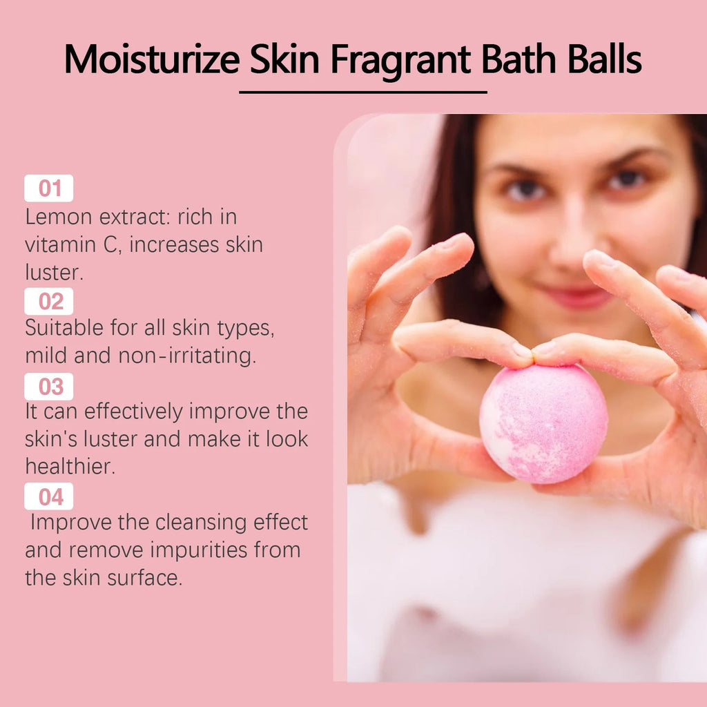Lavender Bubble Bath Balls Long Lasting Fragrance Improve Exfoliating Foot Odor Cleanse Relax Stress Moisturizing Salt Bath Ball Nanasbeautyholic