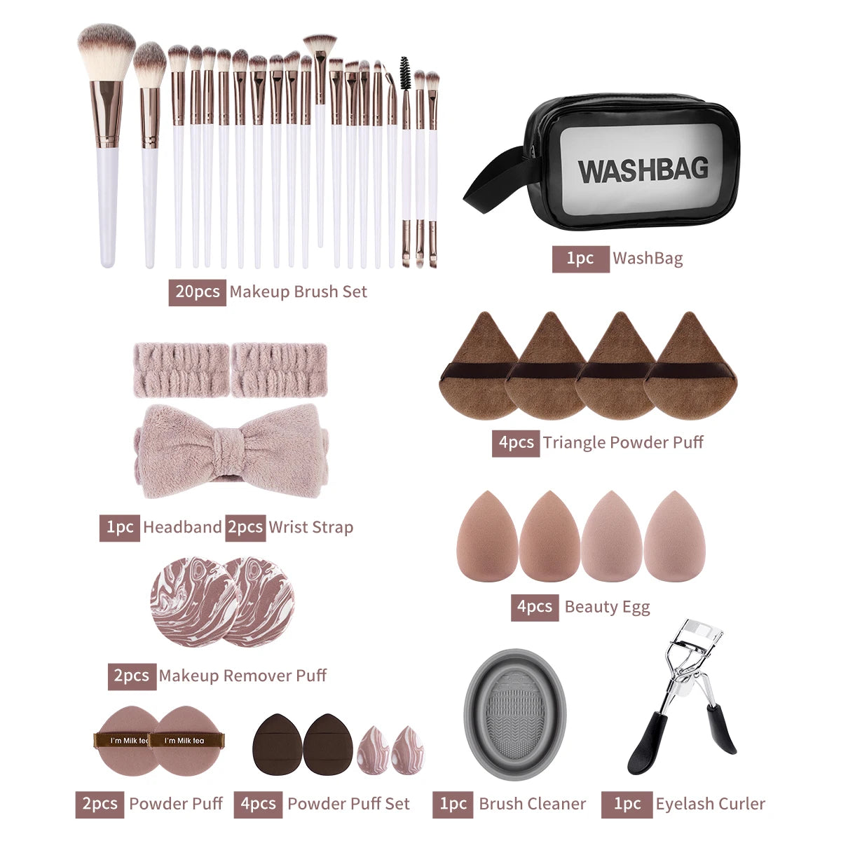 MAANGE 42pcs Multifunctional Makeup Kit