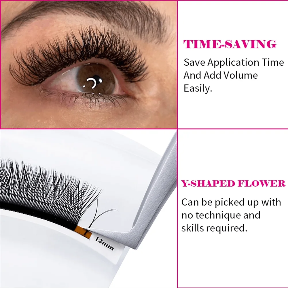 YY Shape Eyelash Extensions | Faux Mink C/D Curl | 0.05–0.07mm | 6–15mm