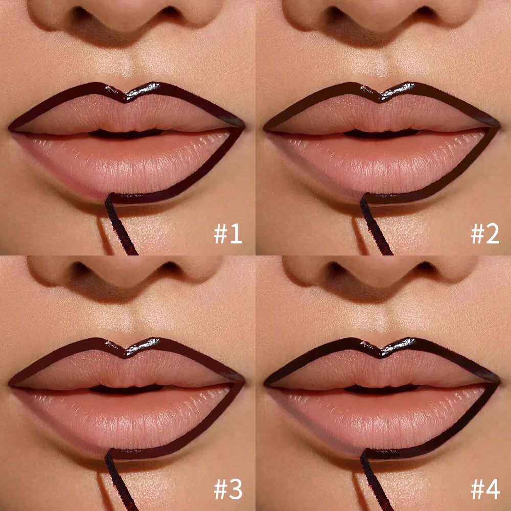 Peel-Off Lip Liner & Tint | Waterproof Long-Lasting Matte | 10 Shades