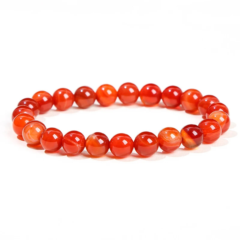 Natural Gemstone Bead Bracelet — Amethyst, Tiger Eye, Crystal, Agate & More | Reiki Healing Jewelry