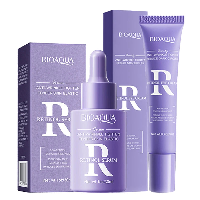BIOAQUA Vitamin C Skin Care Kit Moisturizing Face Serum Anti-Aging Anti Dark Circles Eye Cream Facial Eyes Travel Size Skin Care Nanasbeautyholic