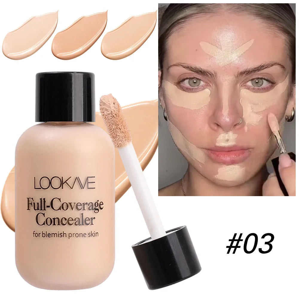 Full Coverage Liquid Concealer – Waterproof, Dark Circle & Blemish Corrector for All Skin Types