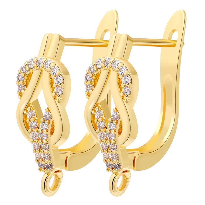 18K Gold Plated Zircon Earring Hooks for DIY Jewelry Making – Leverback Ear Wire Findings