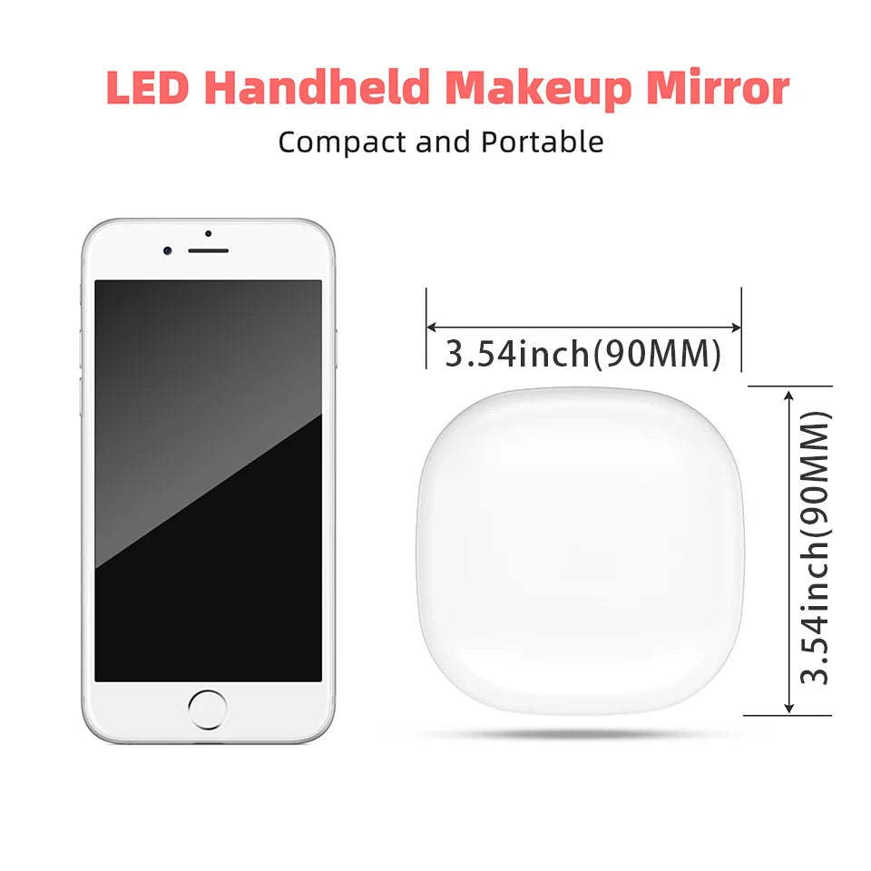 Mini Compact Foldable Pocket Hand Led Makeup Mirror