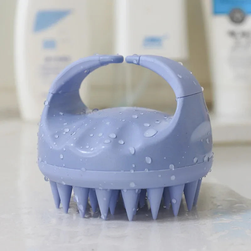 Scalp Brush Massager Sculp Scrubber Brush Wheat Straw Biodegradable Silicone Shampoo Brush Hair Scalp Massager For Hair Growth Nanasbeautyholic
