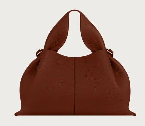 Genuine Leather Cloud Bag – Soft Dumpling Crossbody & Shoulder Tote