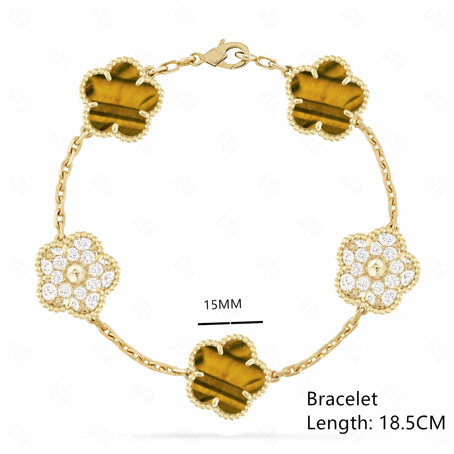 Lucky Clover Natural Mother of Pearl Bracelet & Necklace – Gold & Silver