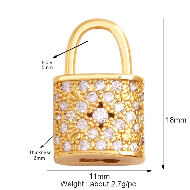 18K Gold Plated Rainbow Enamel Charm Pendant for DIY Jewelry Making – Necklace & Bracelet Findings