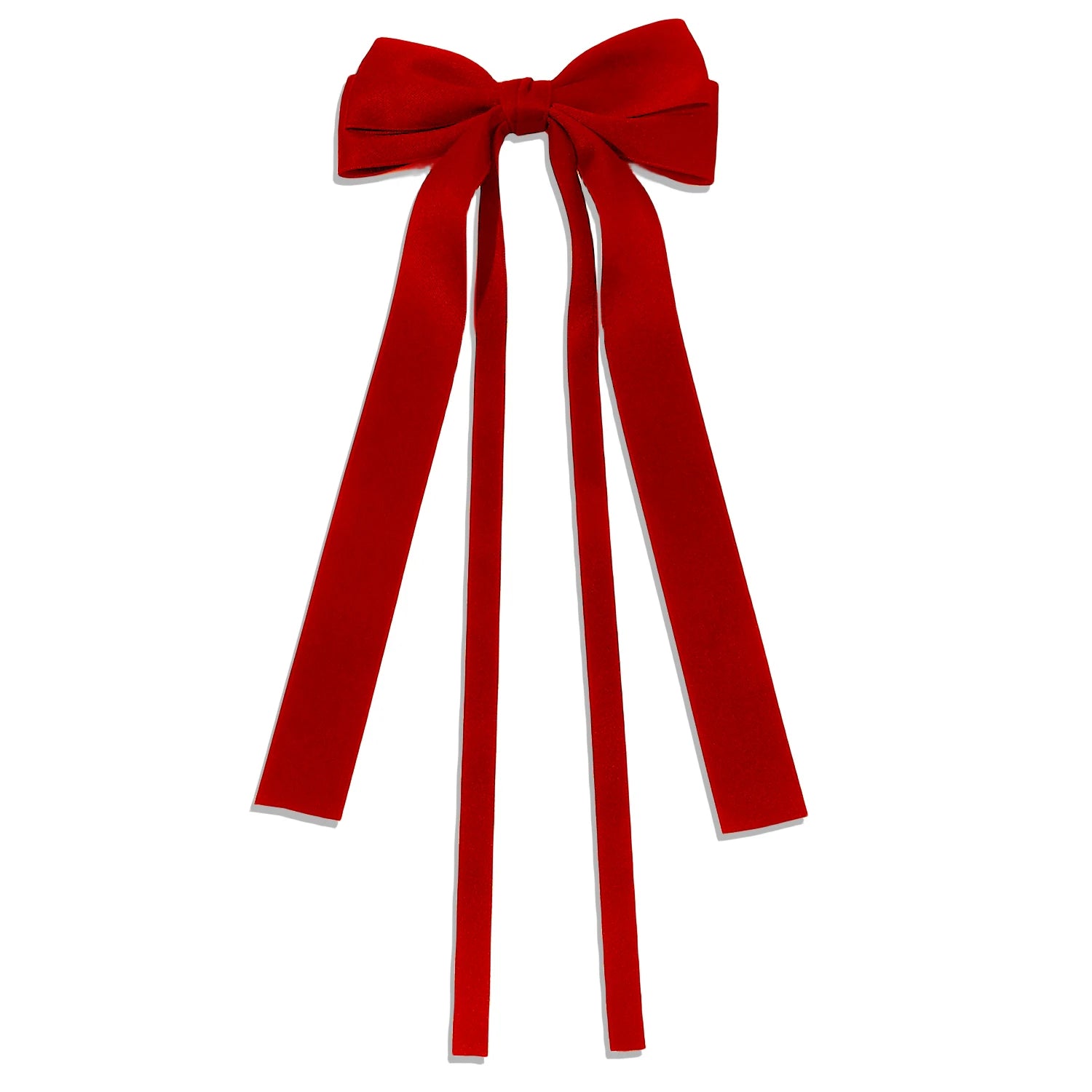 Korean Solid Color Ribbon Double Bowknot Hair Clips