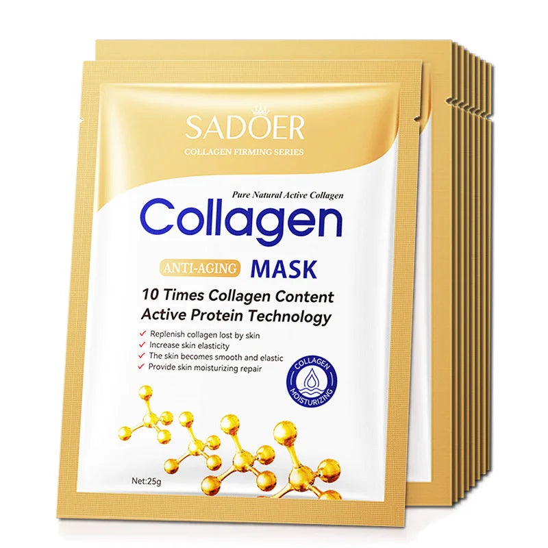 20pcs Hyaluronic Acid Collagen Face Mask skincare Moisturizing Firming Hydrating Facial Masks Sheet Mask Korean Skin Care Nanasbeautyholic