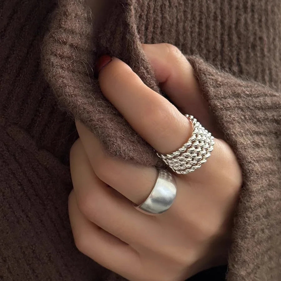 925 Sterling Silver Flower Ring for Women | Hollow Retro Design | Allergy-Free | VENTFILLE Fine Jewelry