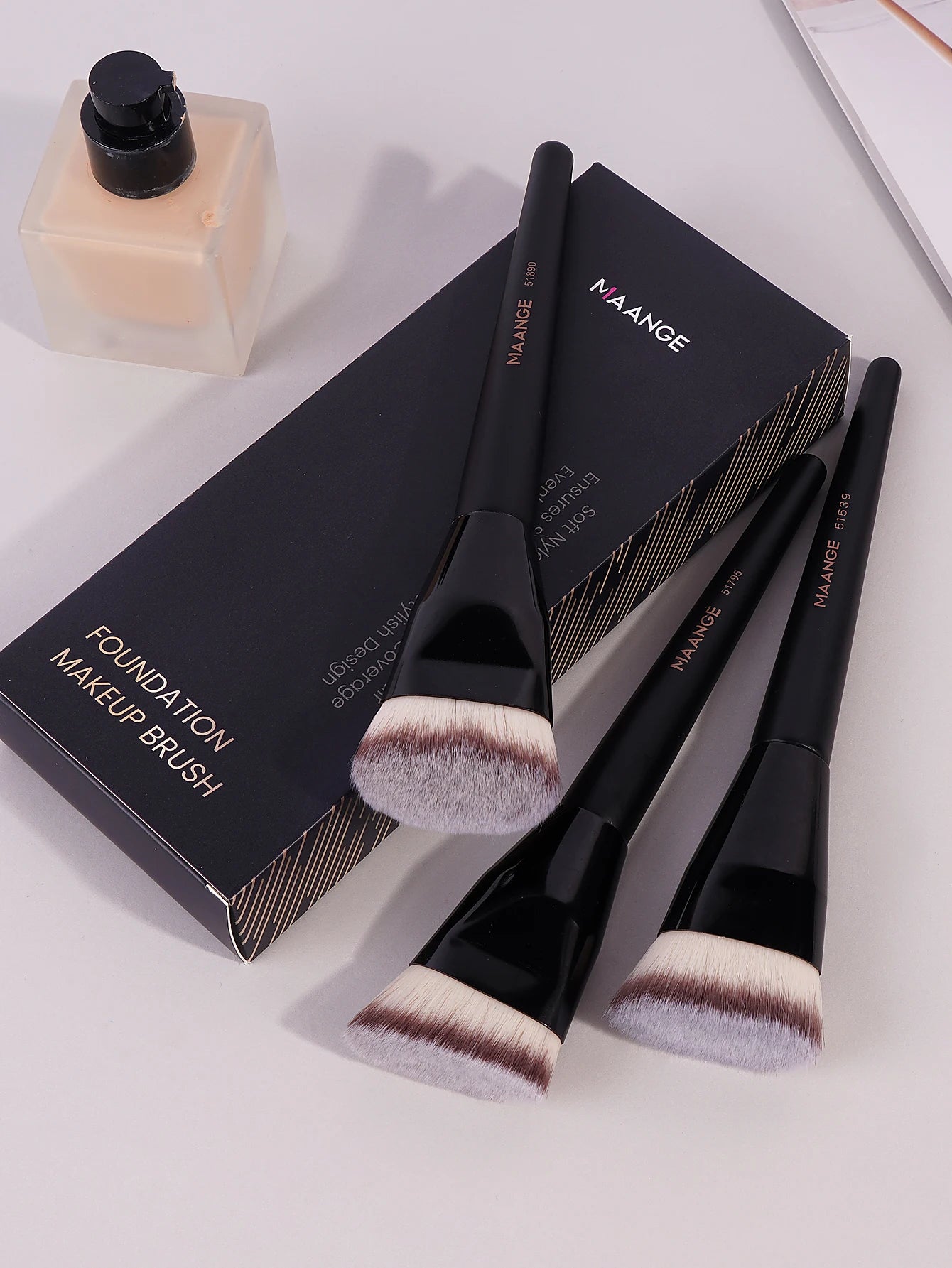 MAANGE 3pcs Makeup Brush Set , Soft , With Box Skin-friendly Makeup Tool for Beauty