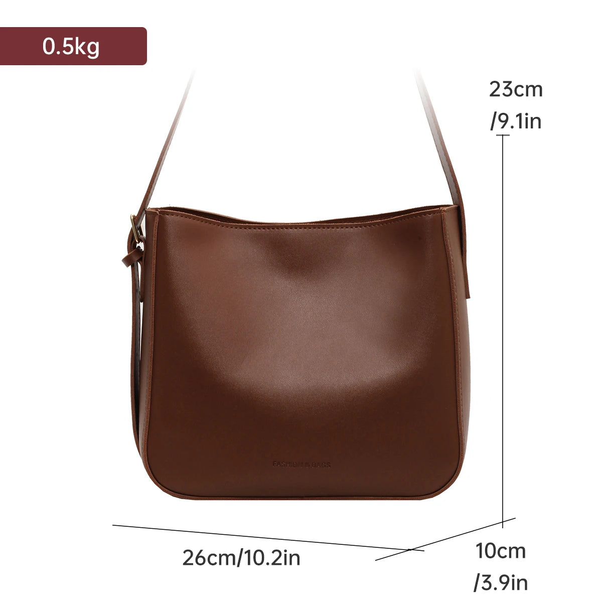 Women's PU Leather Bucket Bag – Large Capacity Shoulder & Crossbody