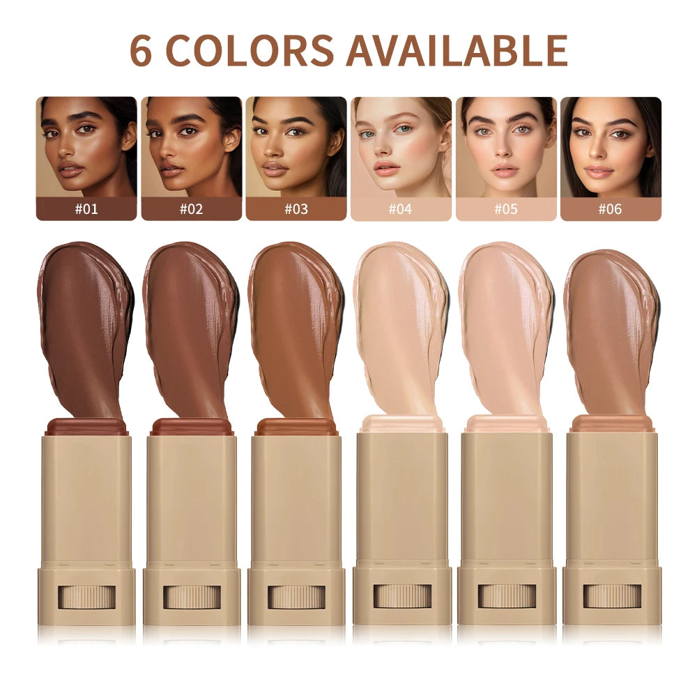 Skin Tint Stick Waterproof Nourishing Solid Tinted Serum Foundation Skin Tint Balm Face Tinted Face Contour Stick Makeup Nanasbeautyholic