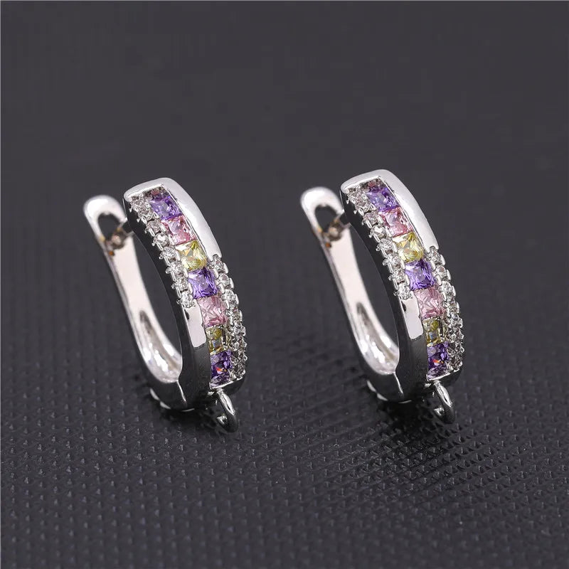 18K Gold Plated Zircon Earring Hooks for DIY Jewelry Making – Leverback Ear Wire Findings