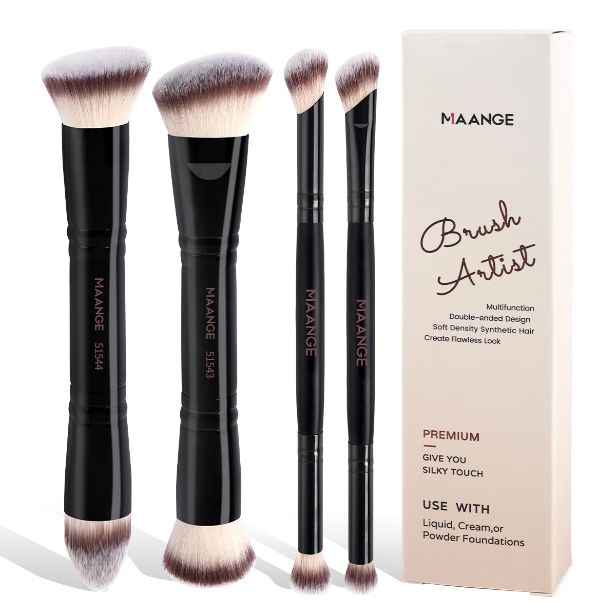 MAANGE 4pcs Basic Makeup Brushes Set