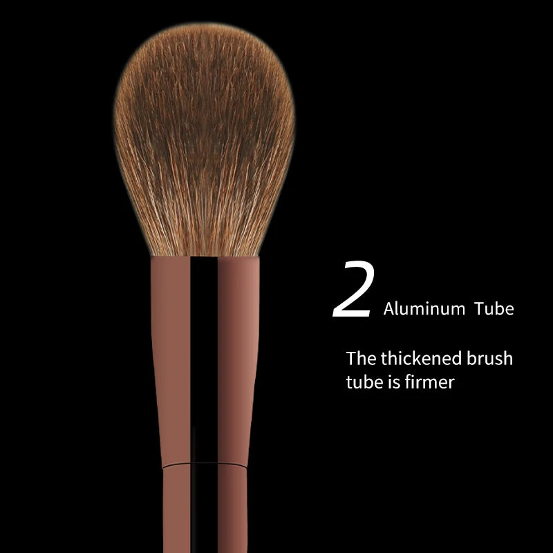 Hourglass Mini 7-Piece Professional Makeup Brush Set – Portable Eyeshadow, Blush & Powder Brushes with Soft Natural Hair