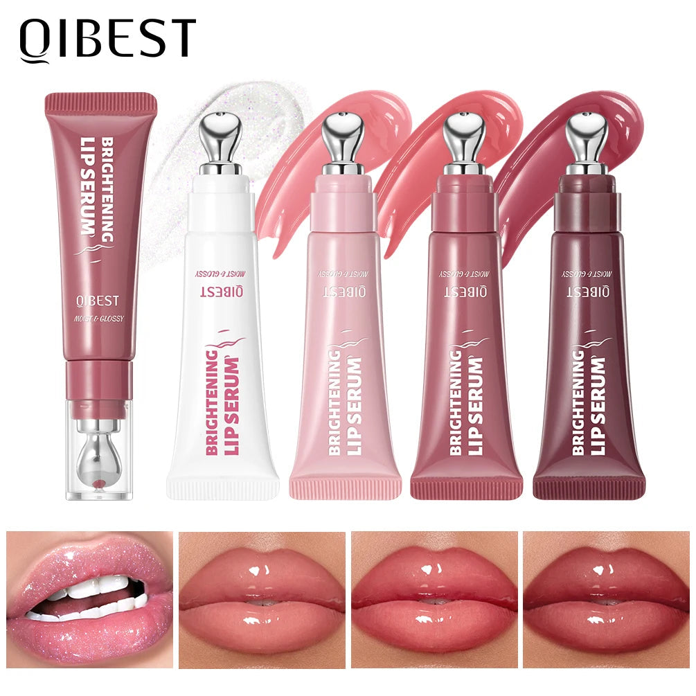 QIBEST Mirror Pearl Lipgloss Long Lasting Moisturizing Lipstick Shine Glitter Lip Glaze Non Stick Cup Jelly Pout Lip Tint Makeup Nanasbeautyholic