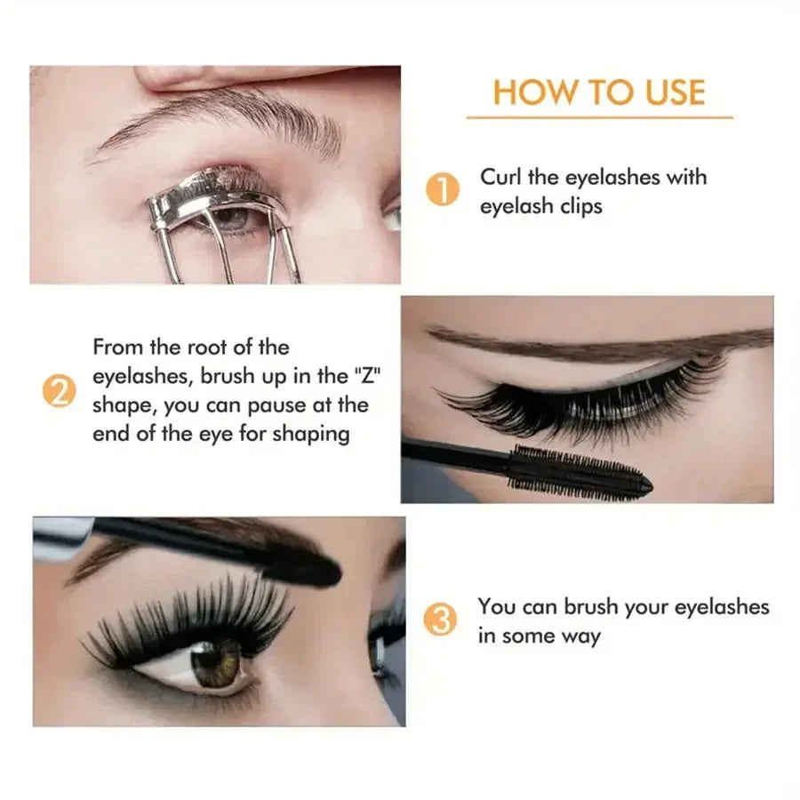 Waterproof 4D Mascara Thick Long Smudge-proof Plump Encrypted Long-lasting Curling Large Eye Makeup Makeup Tools Nanasbeautyholic