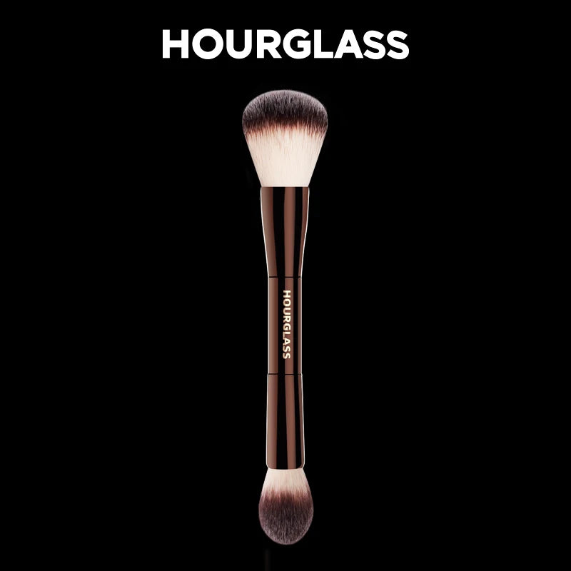 Hourglass Makeup Brush- No.17 Lighting Edit Brush Soft Fiber Hair Double Head Highlight Fashion Design Single Face Brush Nanasbeautyholic