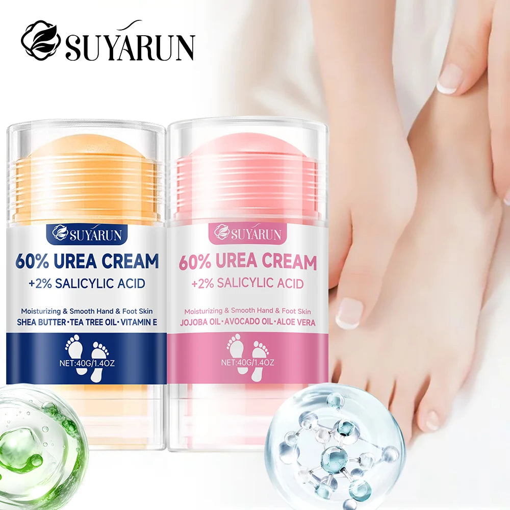 60% Urea Foot Cream Stick | Cracked Heel Repair & Deep Hydration | Exfoliating Dry Foot Care