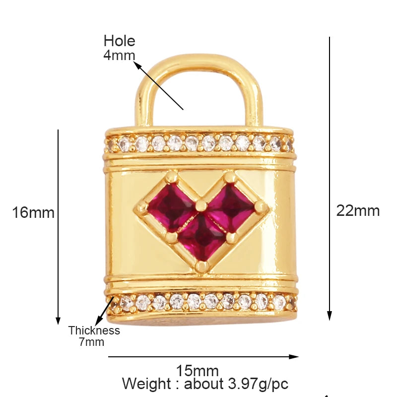 18K Gold Plated Rainbow Enamel Charm Pendant for DIY Jewelry Making – Necklace & Bracelet Findings
