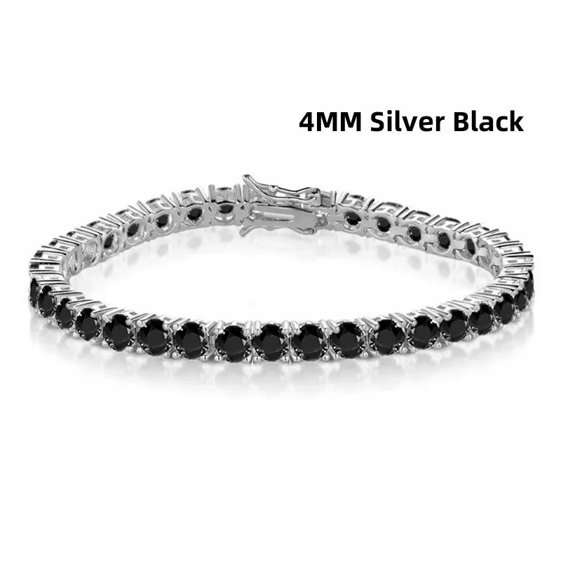925 Sterling Silver Zircon Bangle — 18K Gold Plated, 5A Grade Sparkling Bracelet