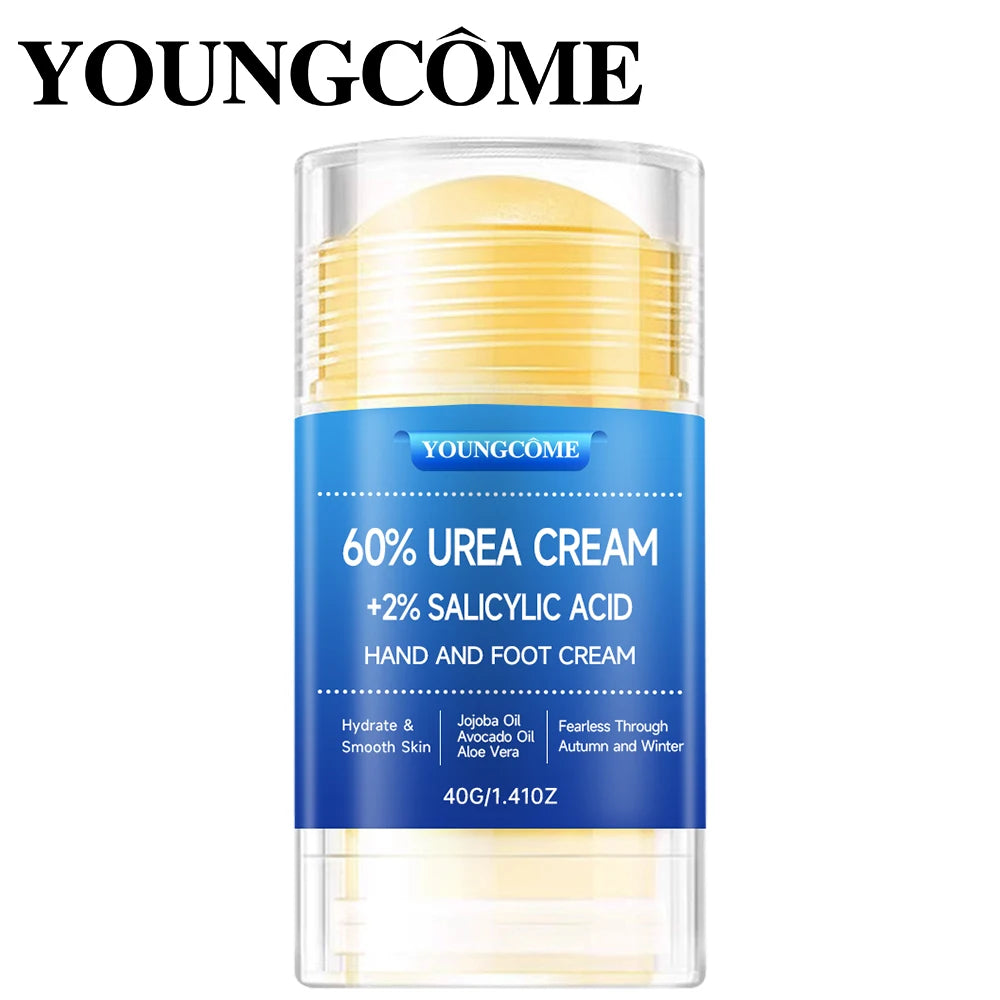 YOUNGCOME 60% Urea Foot Cream with 2% Salicylic Acid – Deep Callus Remover & Moisturizer for Dry Cracked Heels