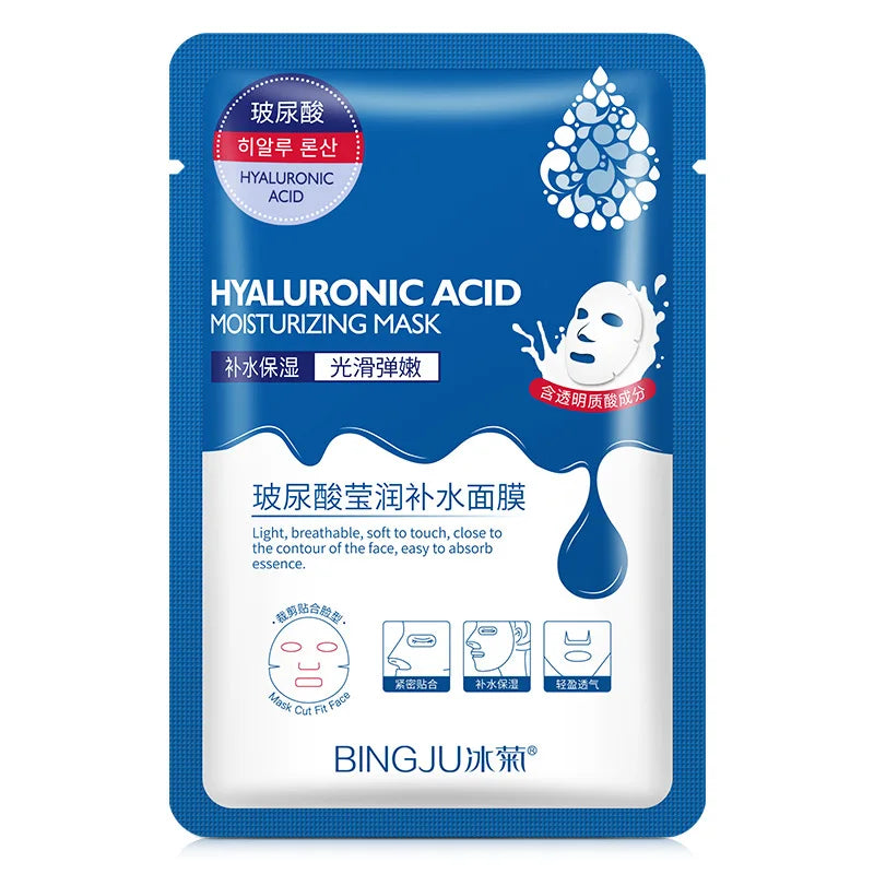 20pcs Hyaluronic Acid Collagen Face Mask skincare Moisturizing Firming Hydrating Facial Masks Sheet Mask Korean Skin Care Nanasbeautyholic