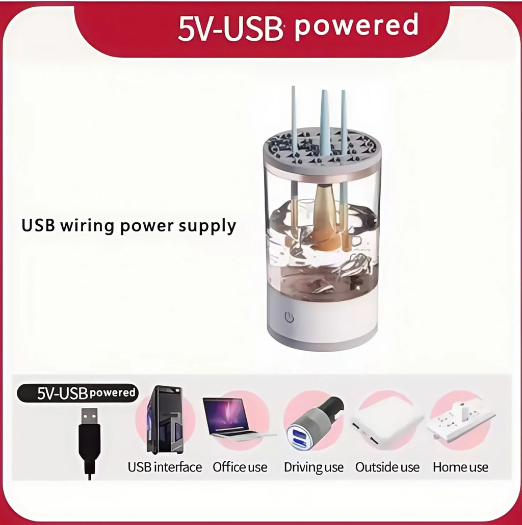 USB Electric Makeup Brush Cleaner Portable ,Quick Dry Tool