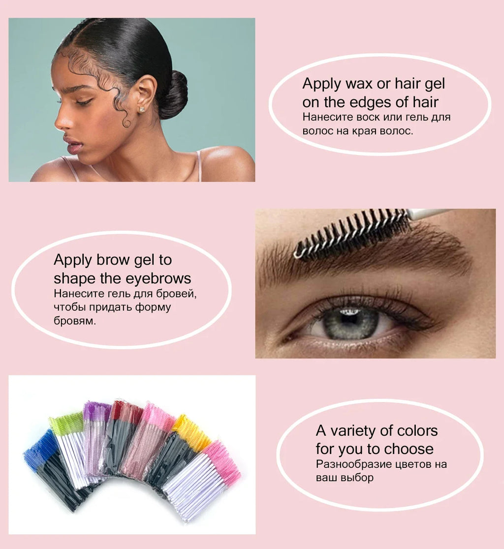 Eyelash & Eyebrows spoolies  Mascara Wands Applicator