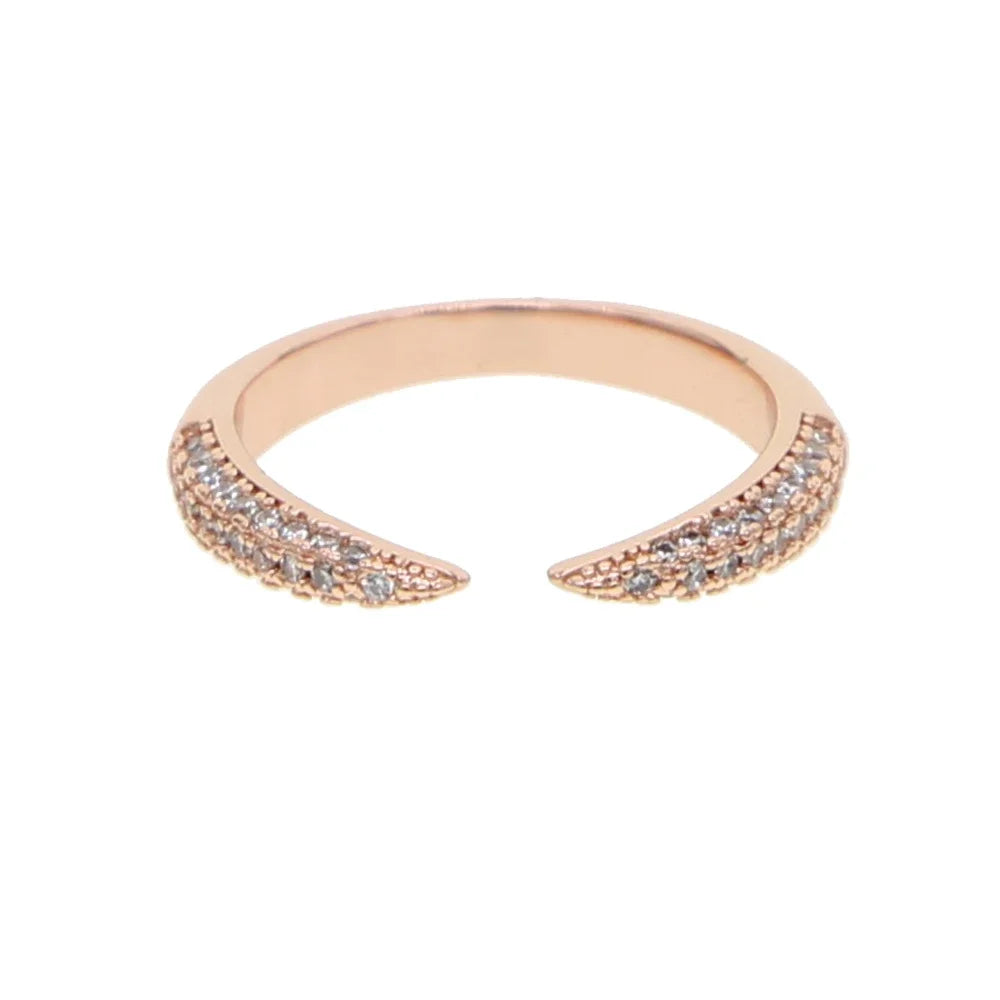AAA Cubic Zirconia Adjustable Ring | 18K Gold Plated | Rose Gold, Gold & Platinum | Women's Fashion Jewelry
