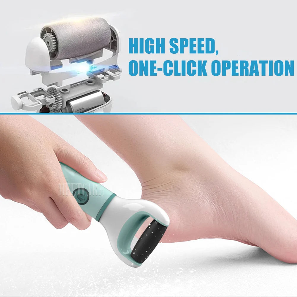Auto Wireless Electric Foot Grinder Removal Dead Skin Calluses Cracks Hard Skin Pedicure Care Tool Waterproof Foot Cleaner ﻿ Nanasbeautyholic