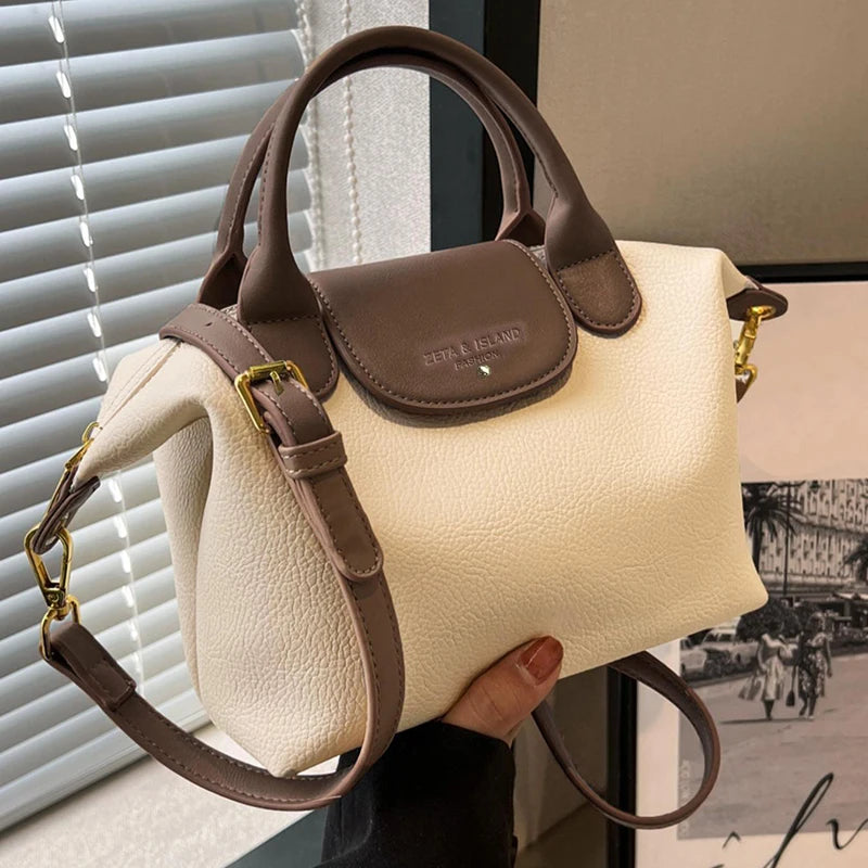 Classic fashion simple messenger bag, elegant temperament, multifunctional, high-value contrast color shoulder bag Nanasbeautyholic