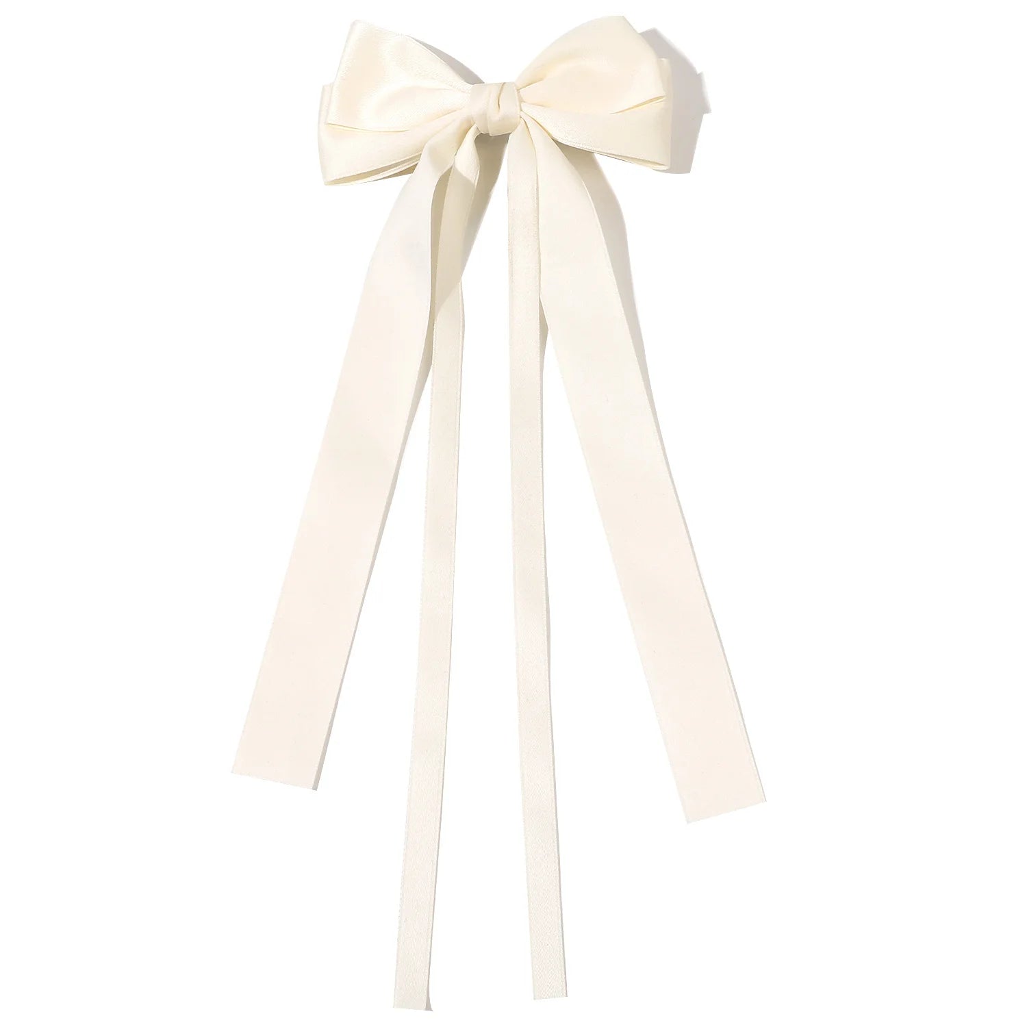 Korean Solid Color Ribbon Double Bowknot Hair Clips
