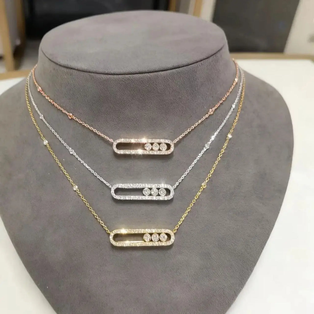 Luminous Moissanite Pendant Necklace Sterling Silver — A Touch of French Elegance You'll Treasure Forever