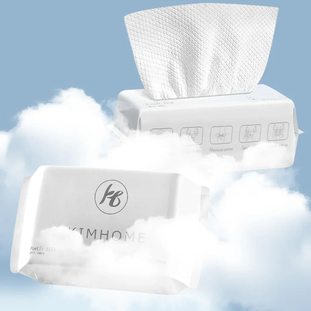 Disposable Cotton Face Towels – Soft Cleansing & Drying Wipes for Skincare, Travel & Bathroom